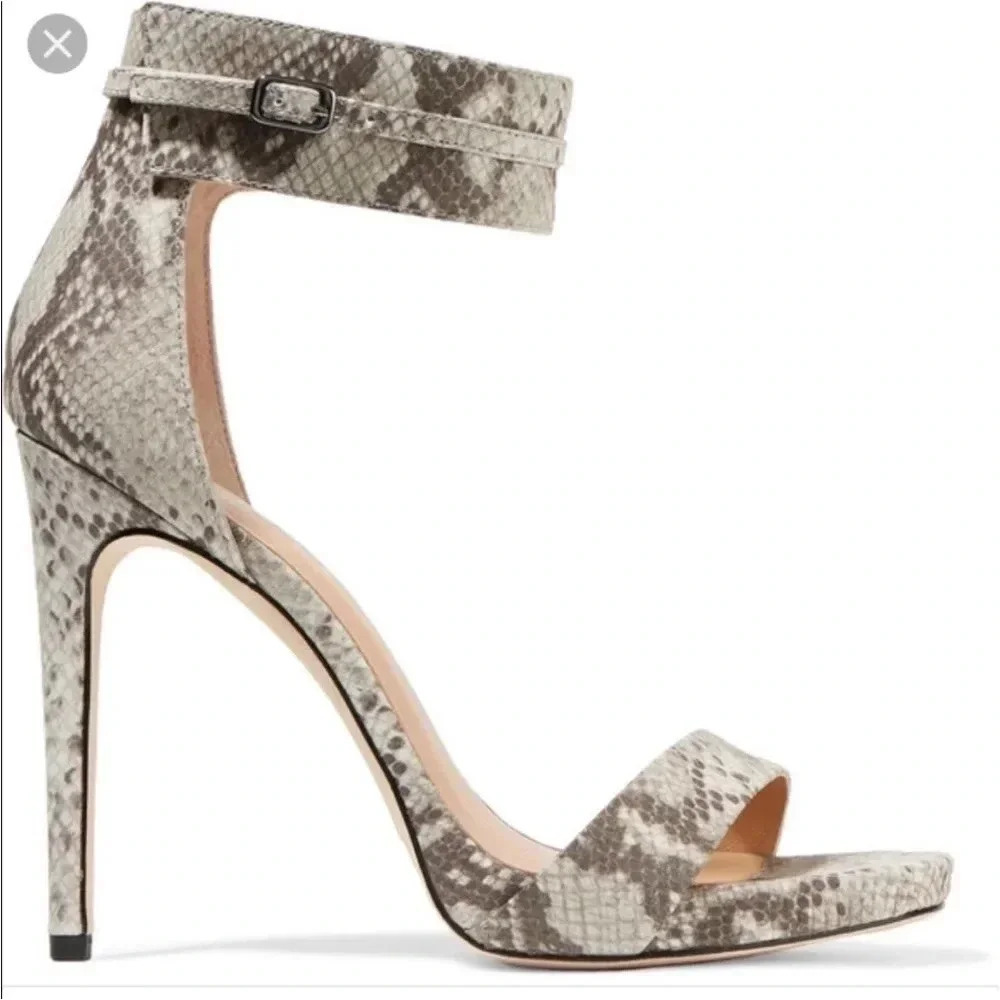 Halston Heritage Ellen snake embossed heel